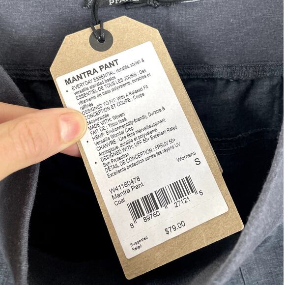 Prana Mantra Pant Wide Leg Pull On Hemp Blend Outdoors Gorpcore Size Small NEW - Picture 10 of 12